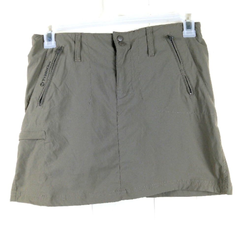 Merrell Women Skorts Size 6 Green UPF 50 Opti Wick Tennis Golf Pickle Ball Skirt